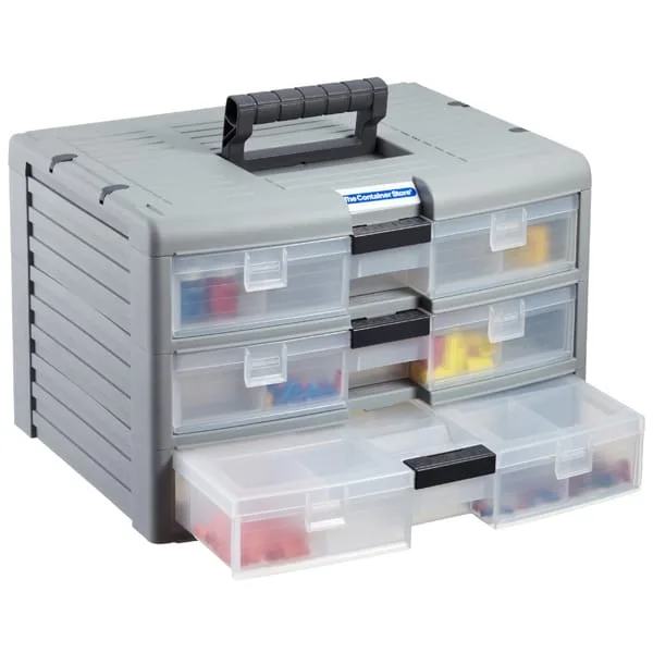 3-Case Storage Chest Grey