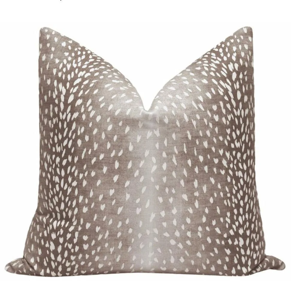 Antelope Linen Print // Mocha Pillow 