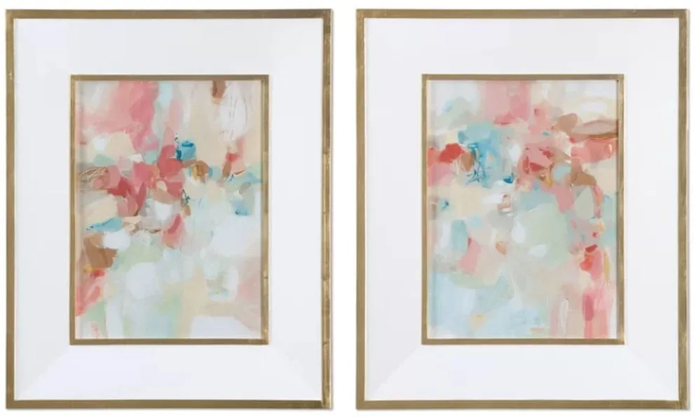 2 Piece Framed Painting Print Set