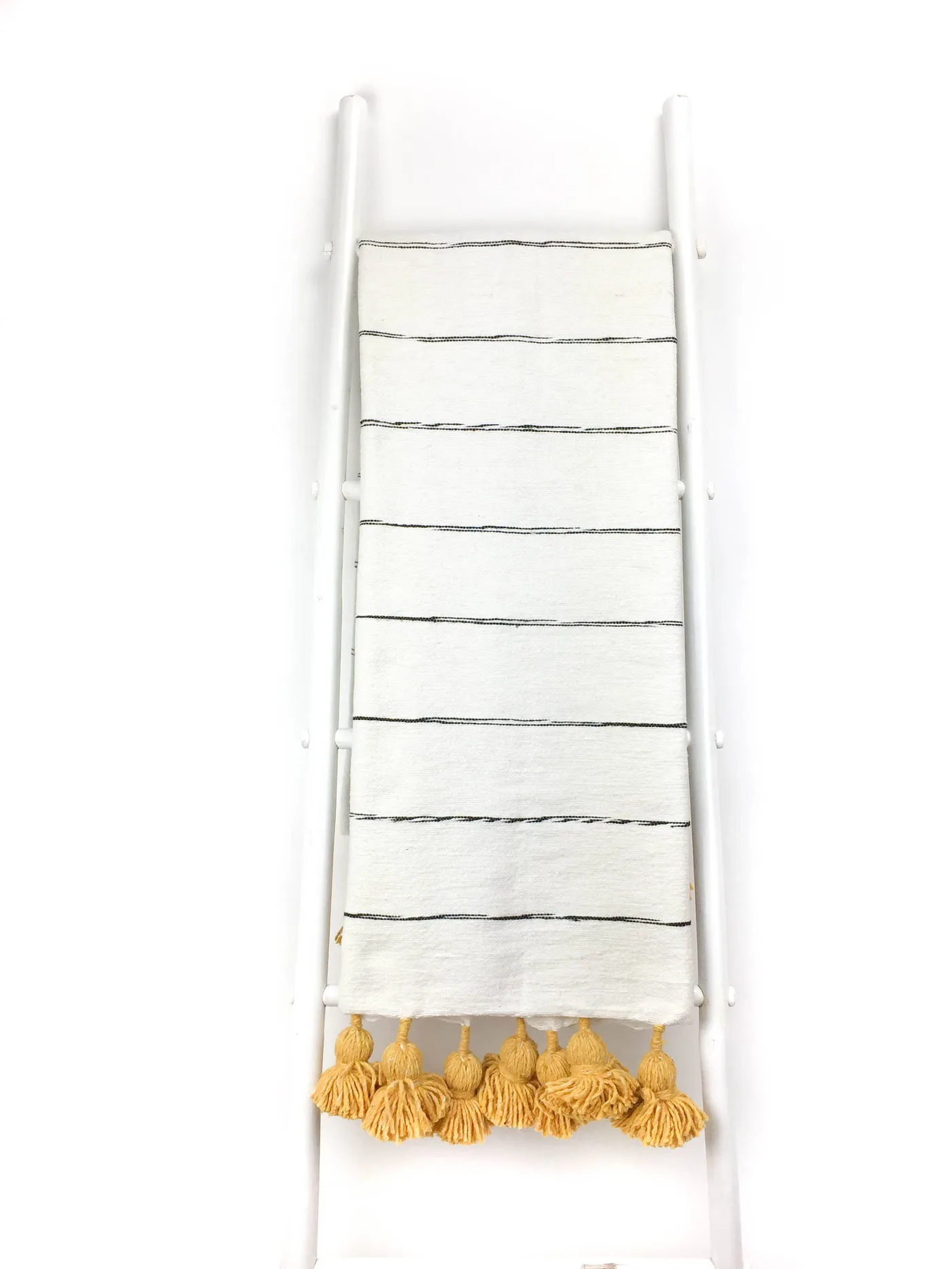 Ivory & Black Striped Blanket