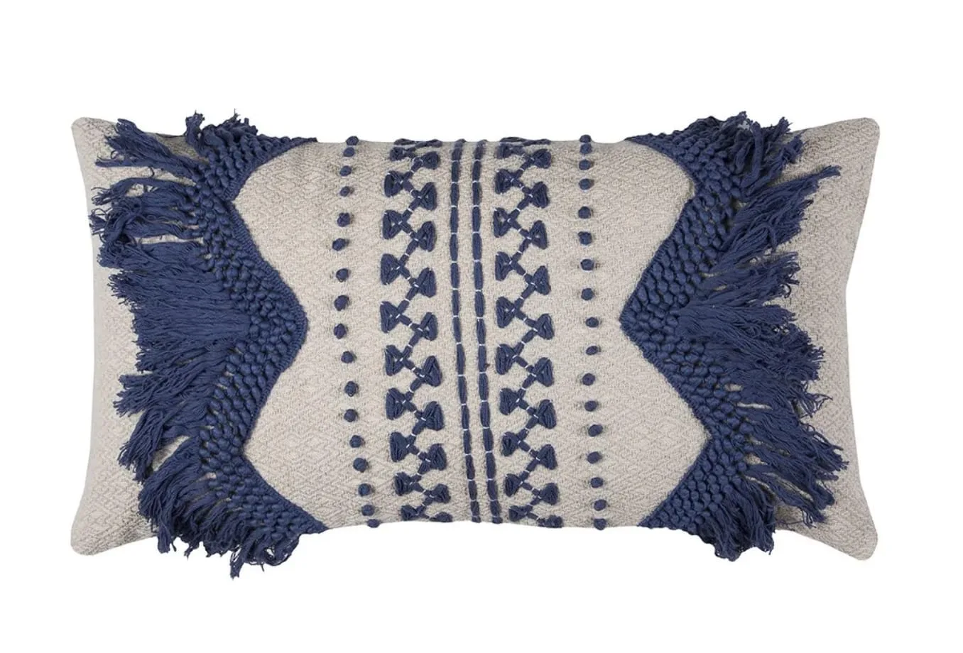 Rizzy Home Zig-zag Stripe 14-inch x 26-inch Cotton Throw Pillow