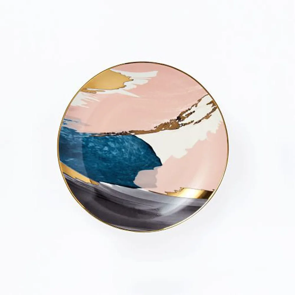 Abstract Brushstroke Salad Plate