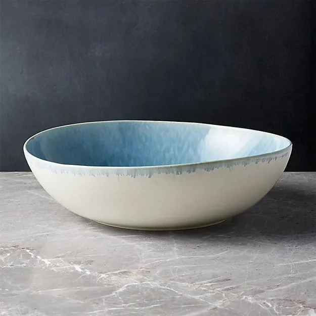 Caspian Blue Reactive Glaze Serving Bowl