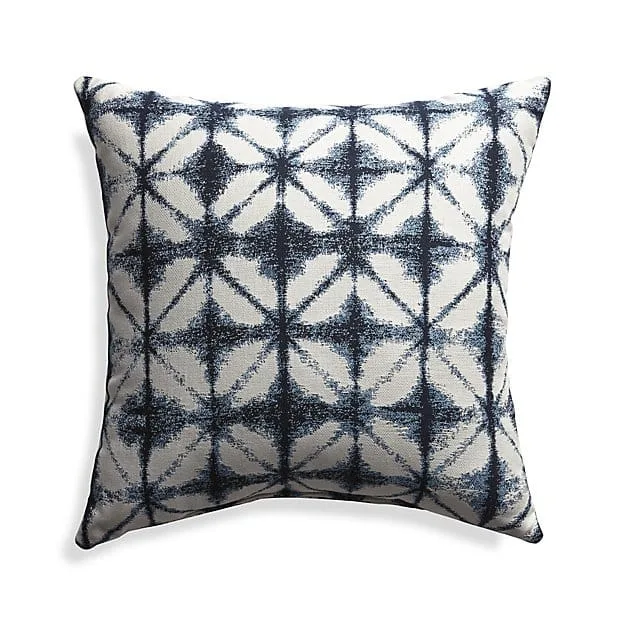 Sunbrella Shibori Navy Outdoor Pillow