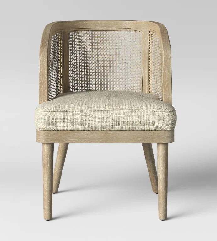 Juniper Cane and White Washed Wood Barrel Chair - Opalhouse™
