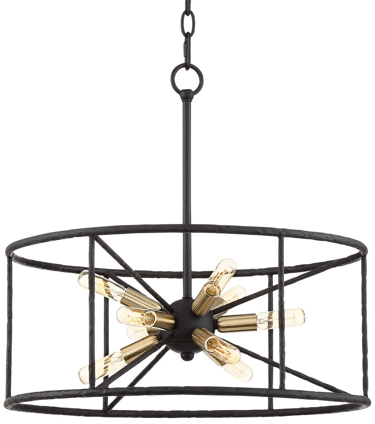 Possini Euro La Vista 20 1/4 Wide Black 9-Light Pendant