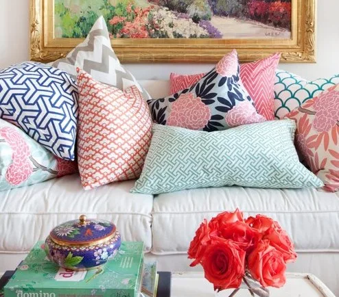 This collection of Caitlin Wilson pillows would be AMAZING for a formal sitting room that's rarely used, but in a family room...can you imagine searching for your remote control?