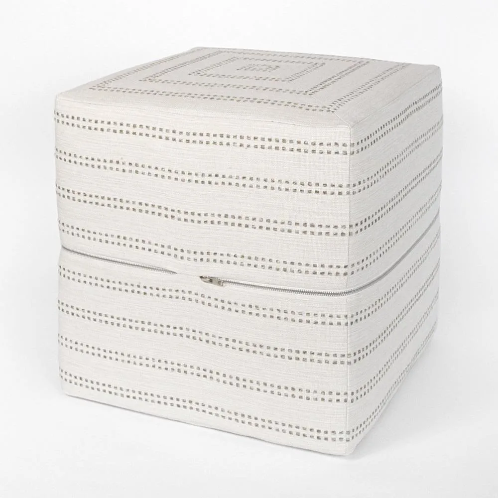 Dotted Stripe Ottoman