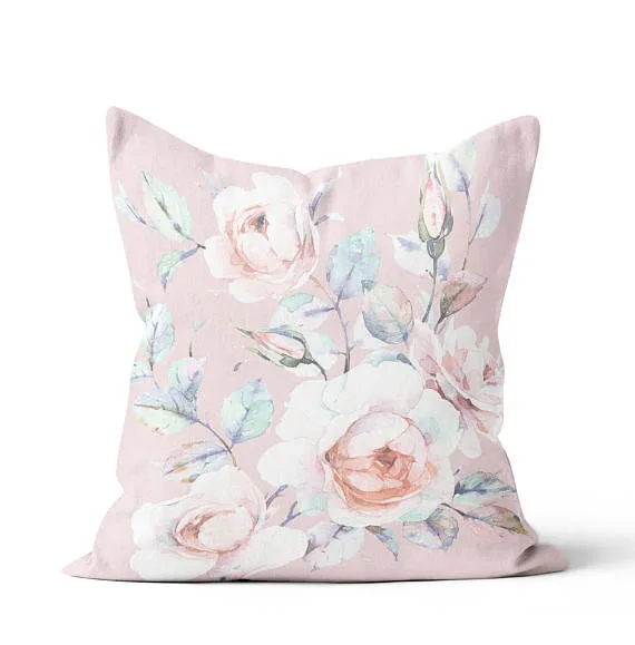 Blush Floral Pillow