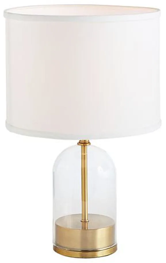 Midge Round Metal & Glass Table Lamp
