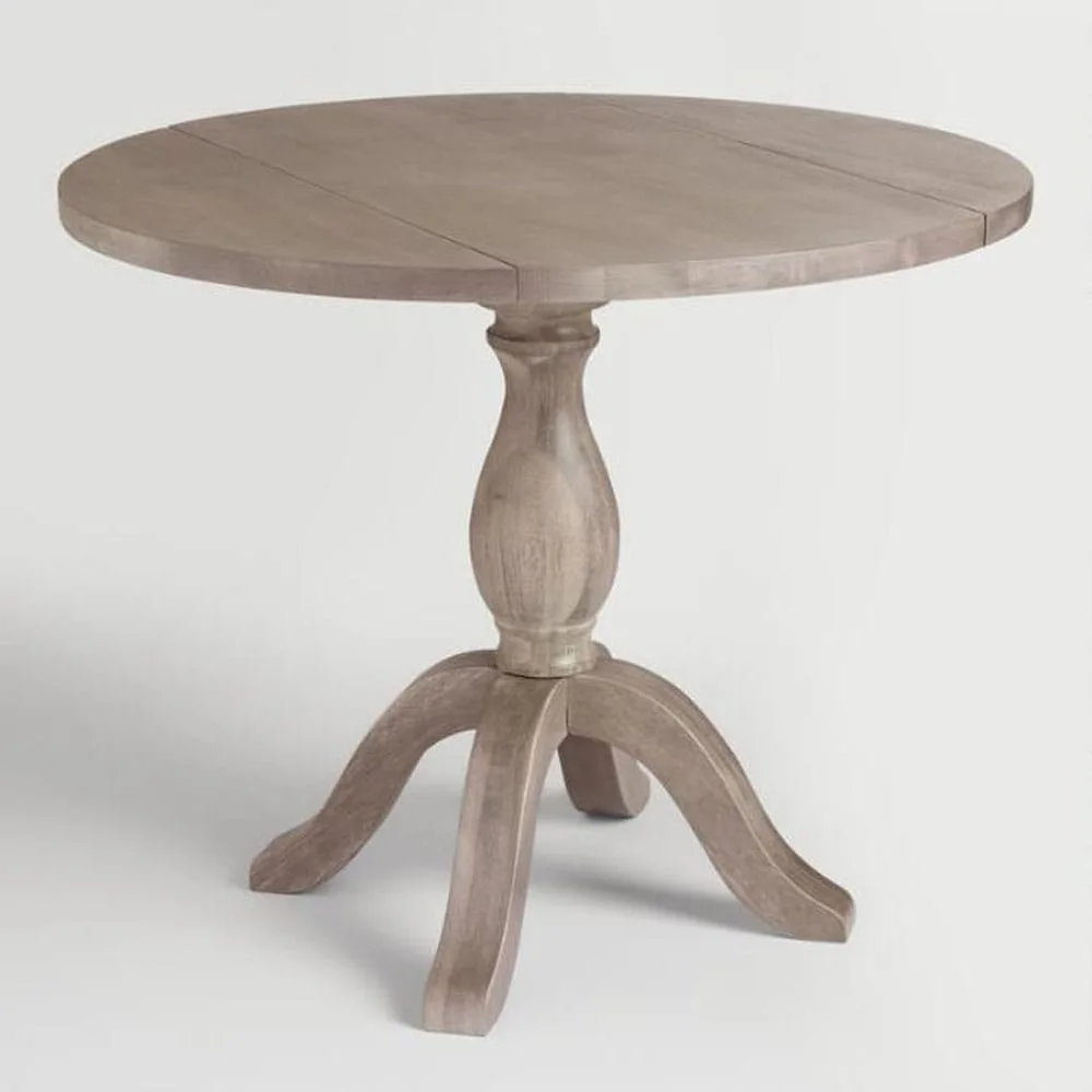 Round Weathered Gray Table