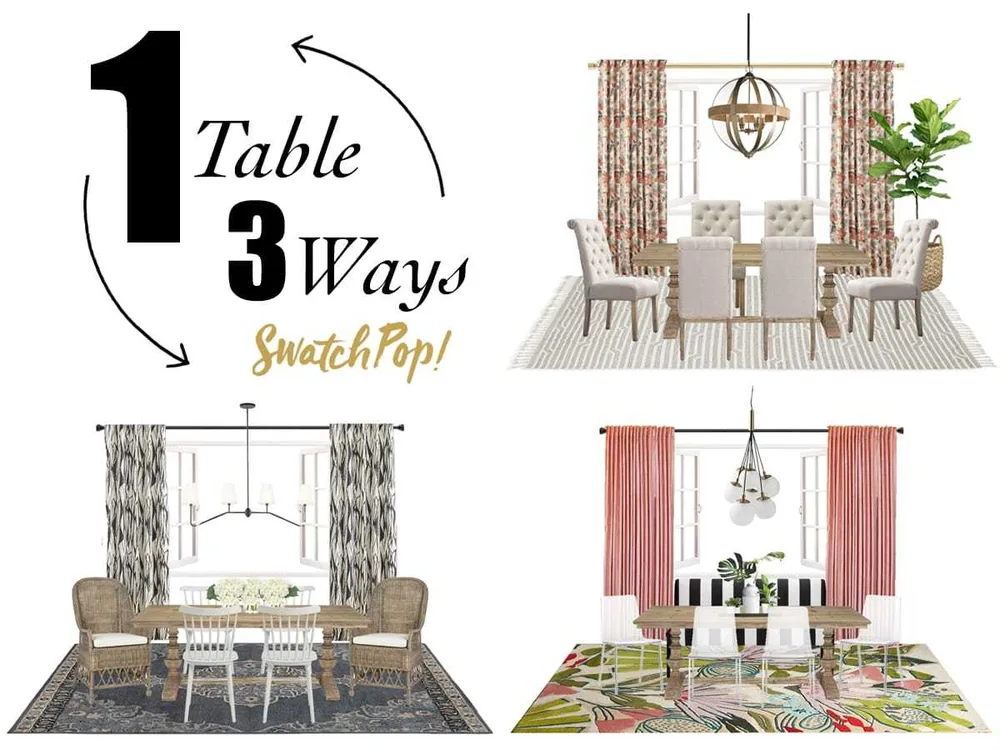 1 Dining Table 3 Ways