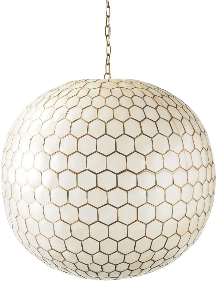 Capiz Honeycomb Chandelier