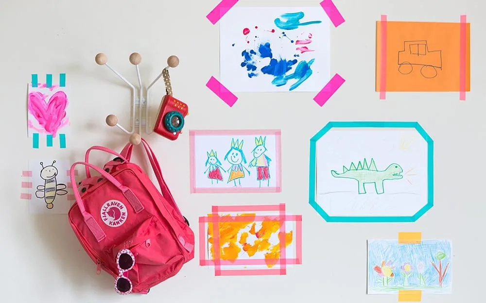 How to hang kids art