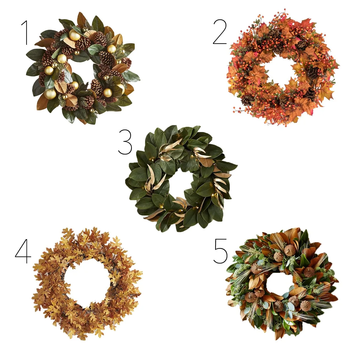 Fall-inspired wreaths