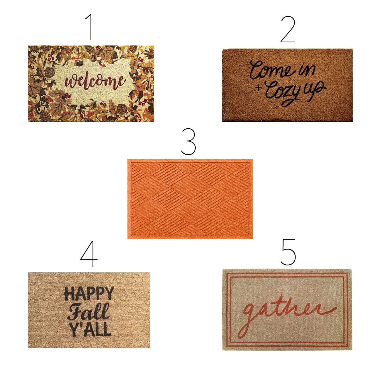 Fall-inspired doormats