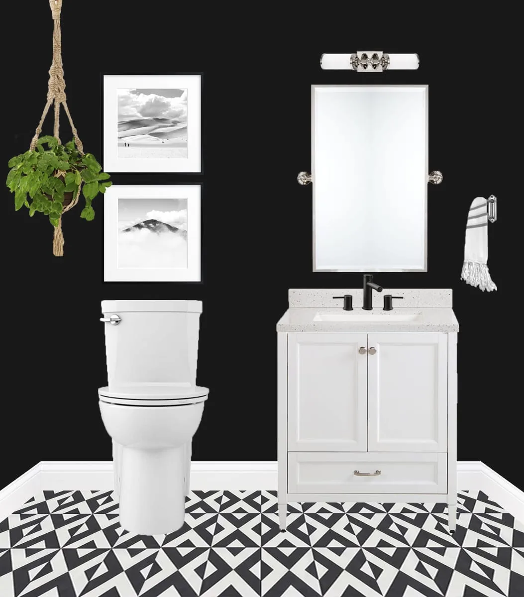 Bathroom Remodel - Dark and Dramatic