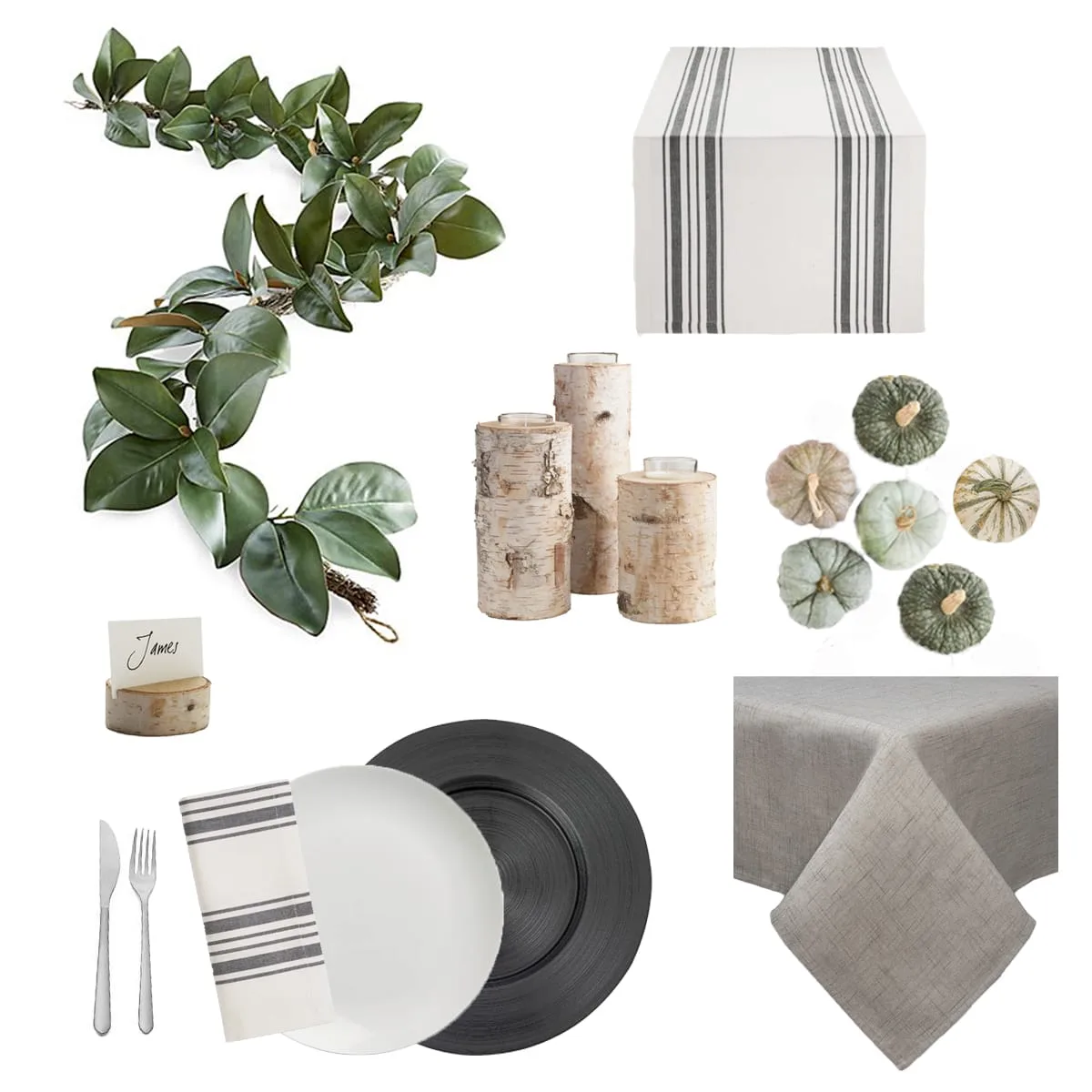 Sophisticated Organic Thanksgiving Table