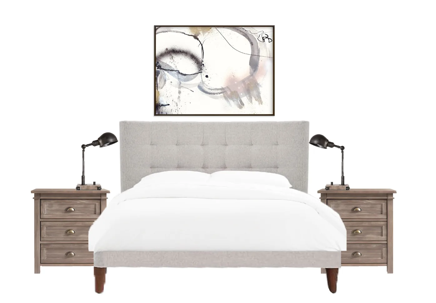How to Decorate Above A Bed - Large Scale Art