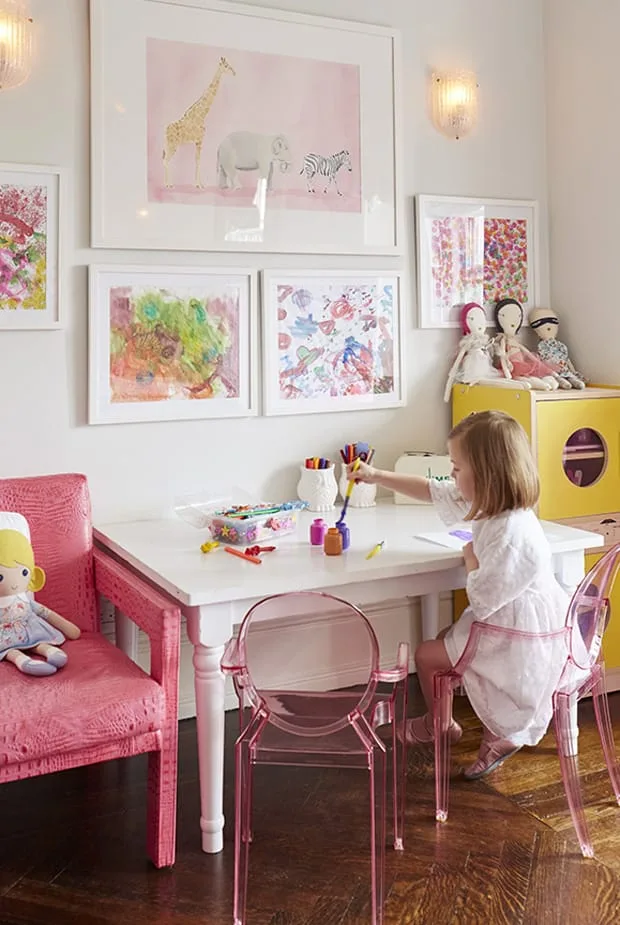 How to hang kids art