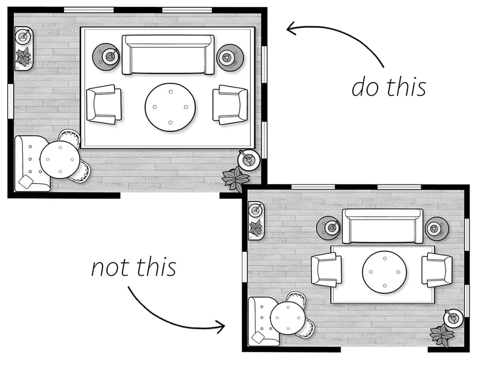 Living Room Rug Layout
