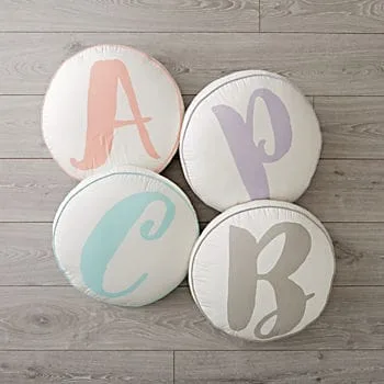 Kids room alphabet pillows