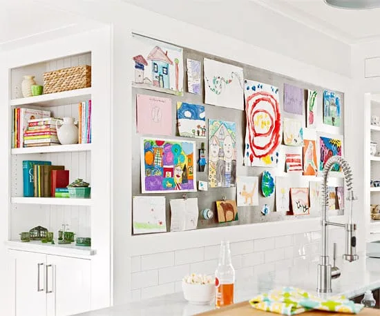 How to hang kids art