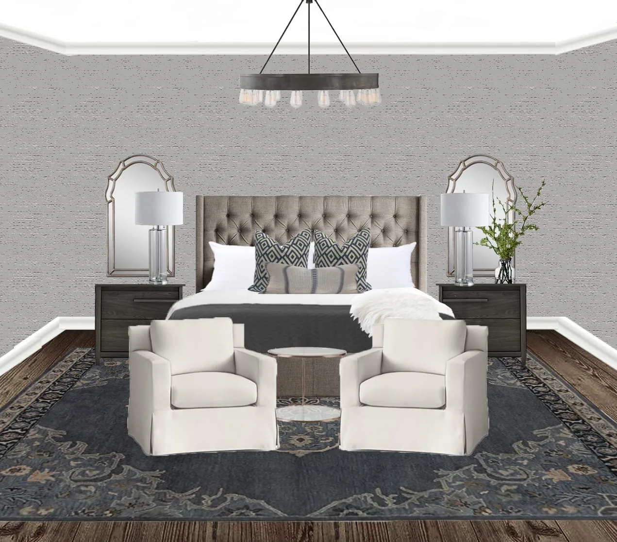 Warm & Formal interior design bed