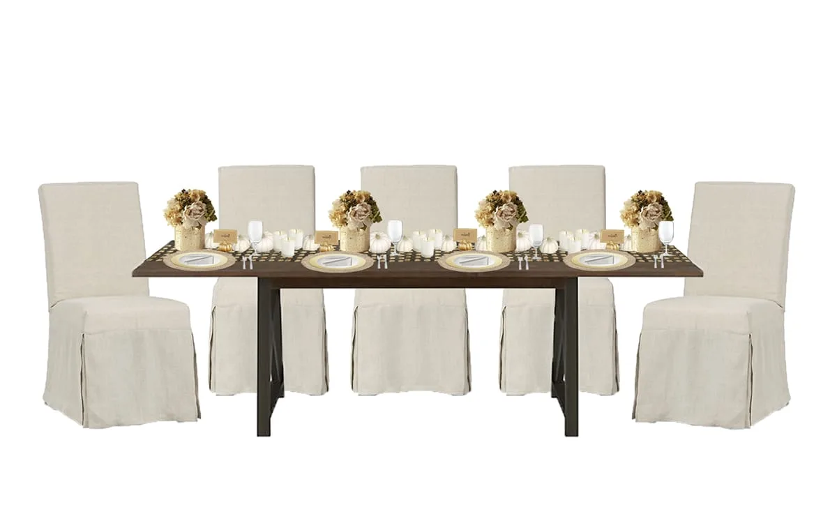 Golden Glam Thanksgiving Table