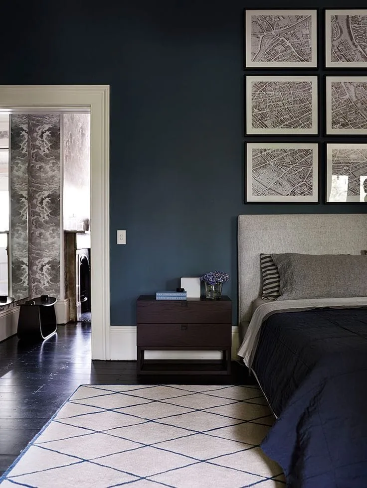 Masculine interior designed room