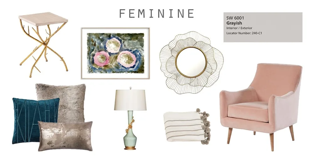 Feminine interior design style