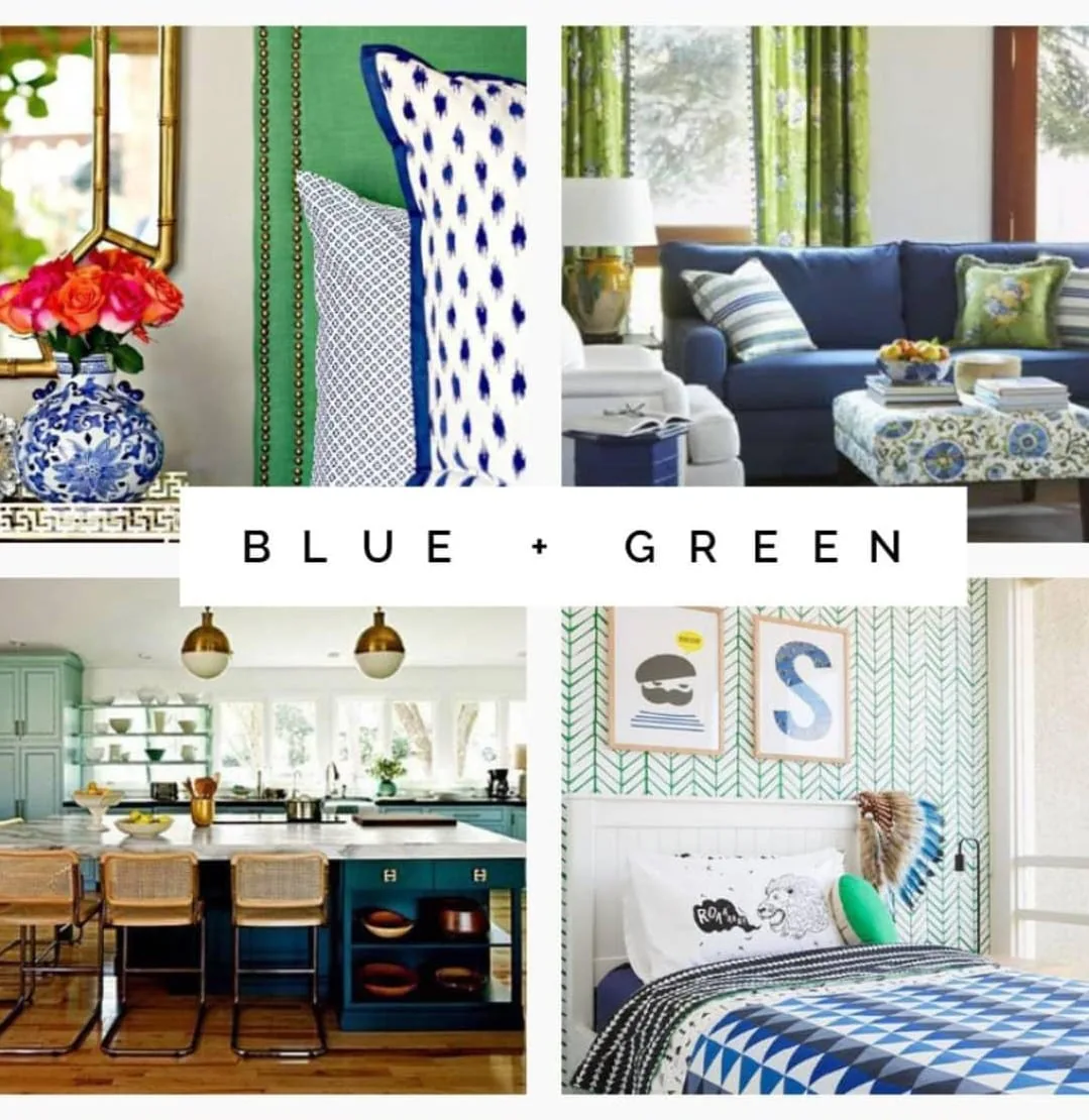 Blue and Green interior design examples