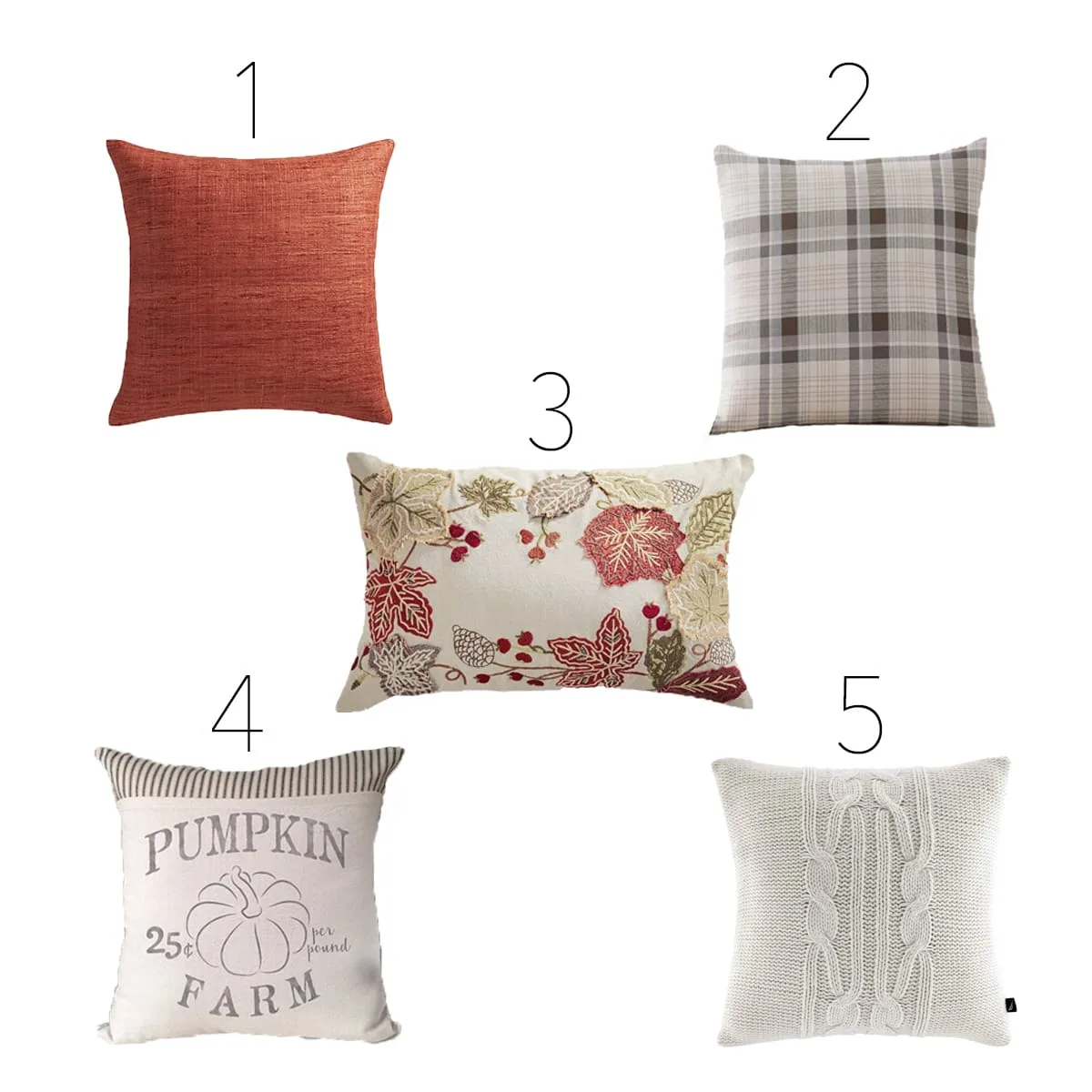 Fall-inspired pillows