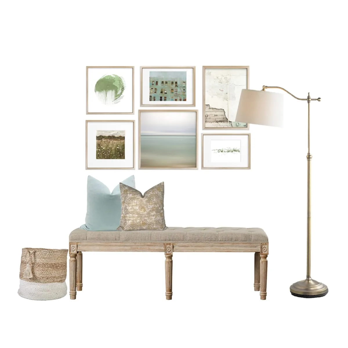 Bench + Gallery Wall