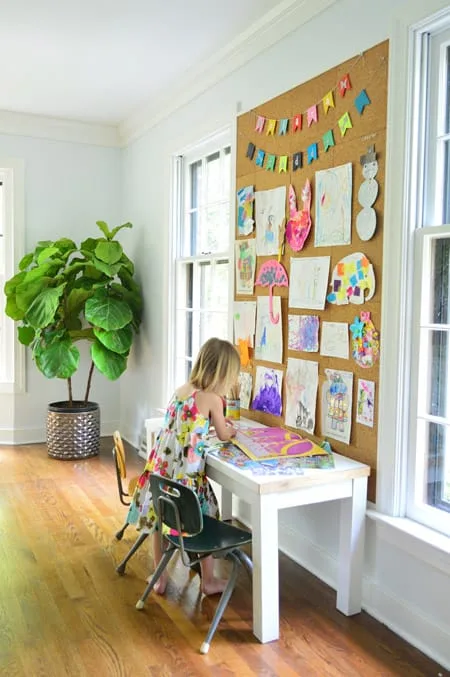How to hang kids art