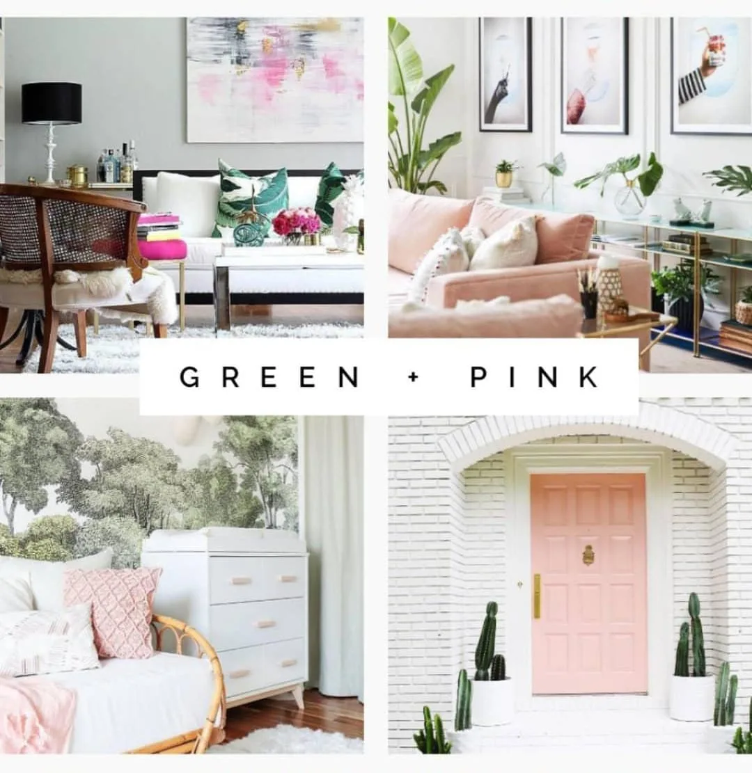 Green and pink interior design examples