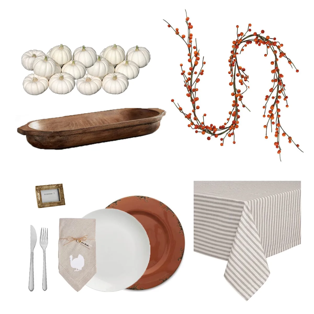 Sophisticated Organic Thanksgiving Table