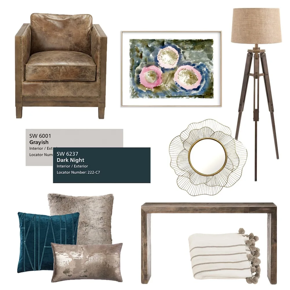 Mix feminine and masculine interior design in same room