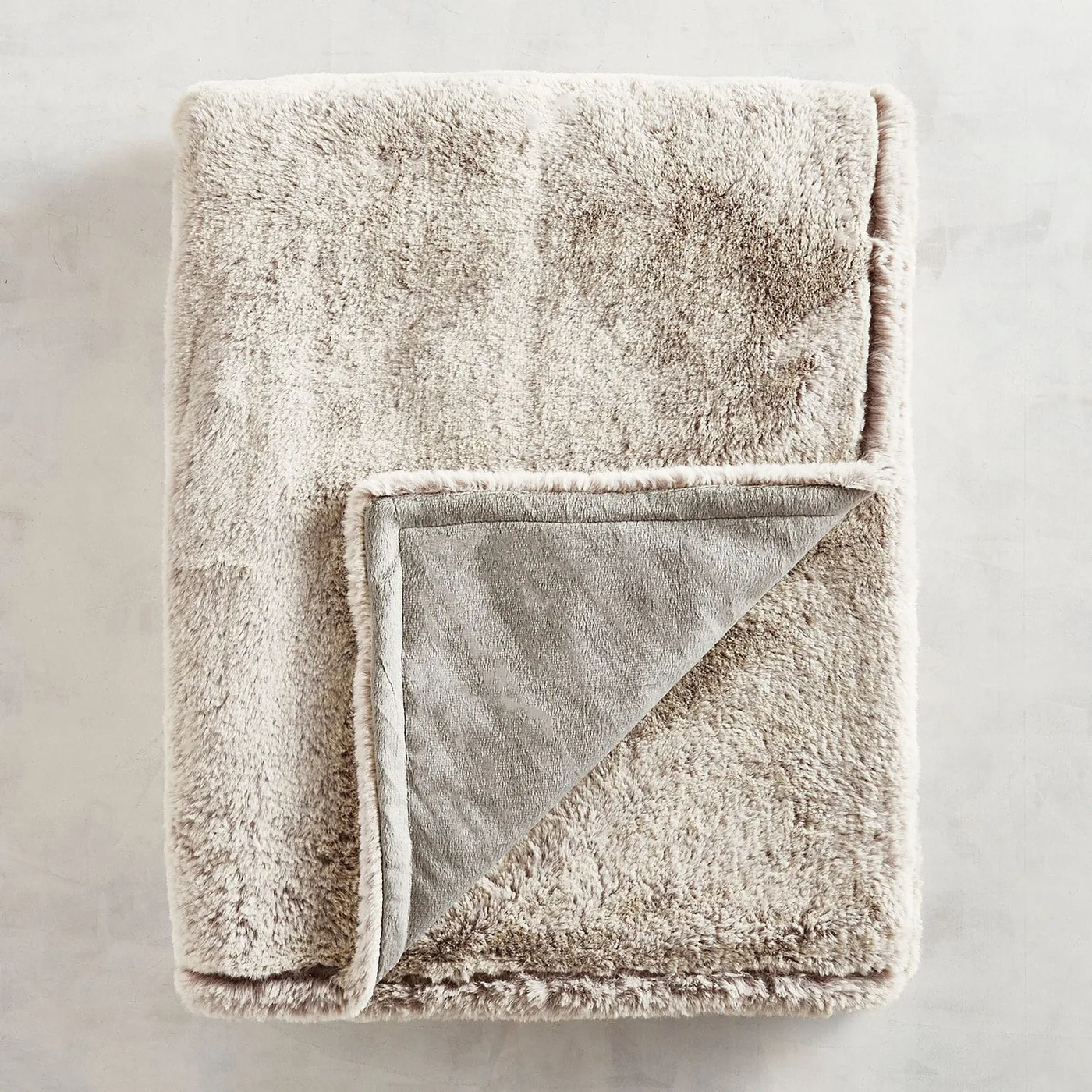 Faux fur throw