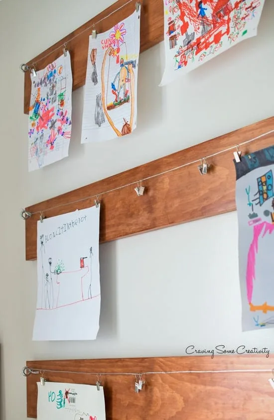 How to hang kids art
