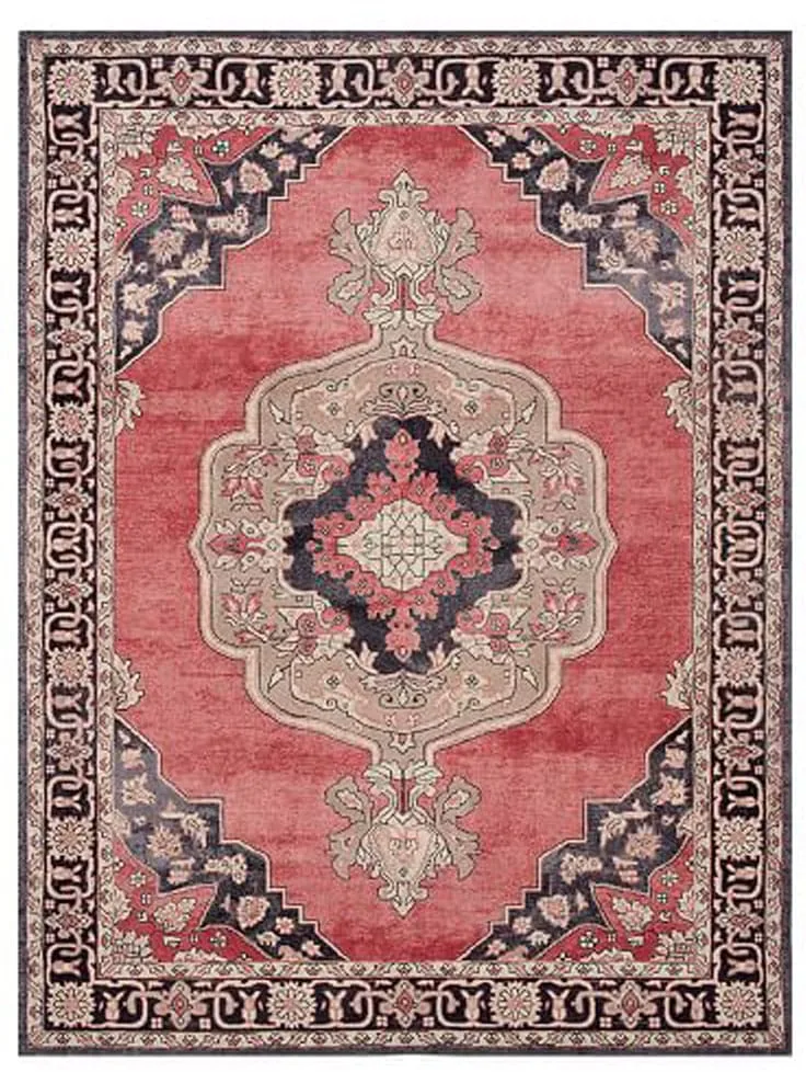KAYSON TONAL PRINTED RUG - RED MULTI
