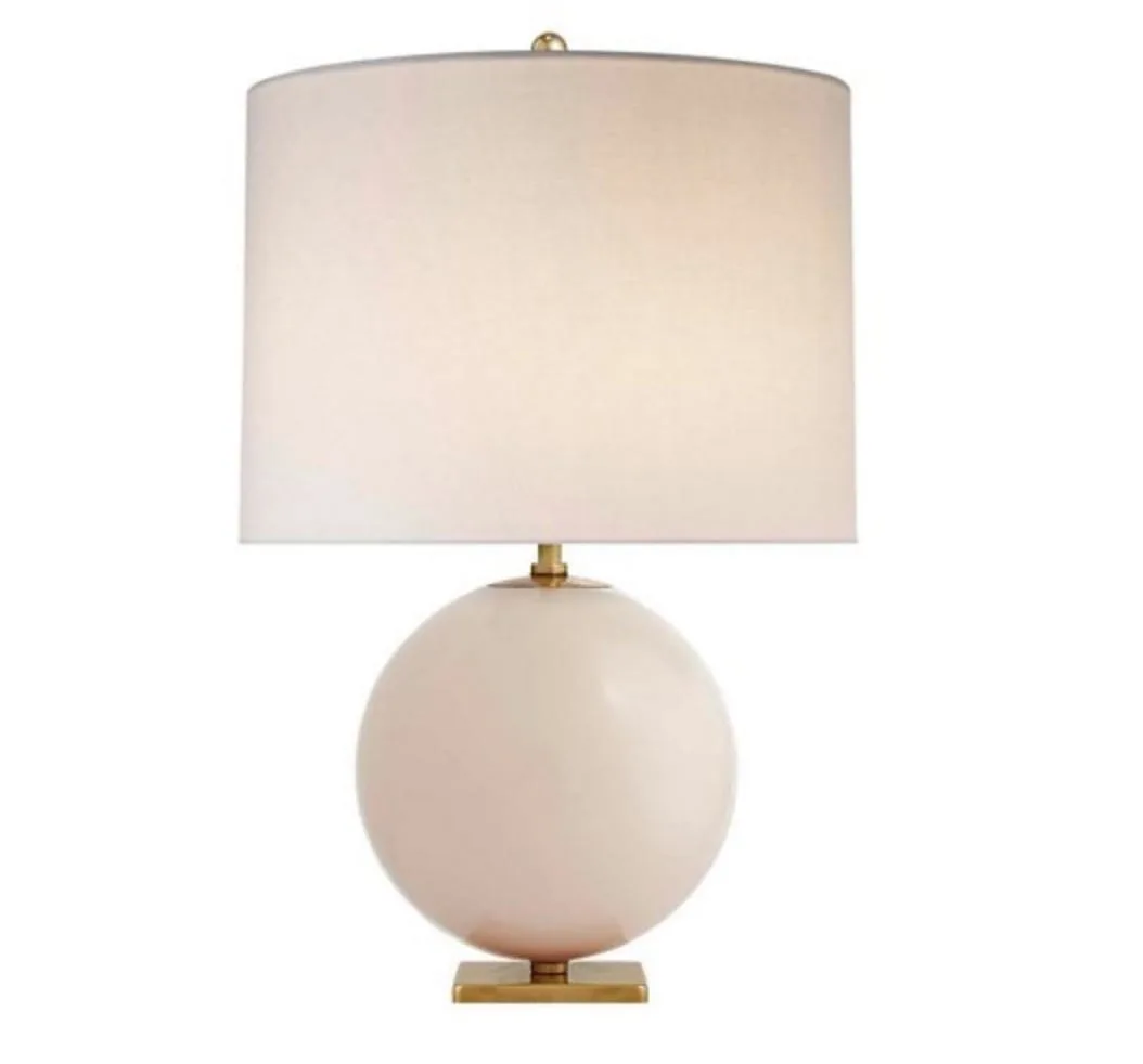 Elsie Table Lamp, Blush/Cream