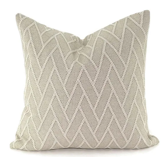 Beige Chevron Pillow
