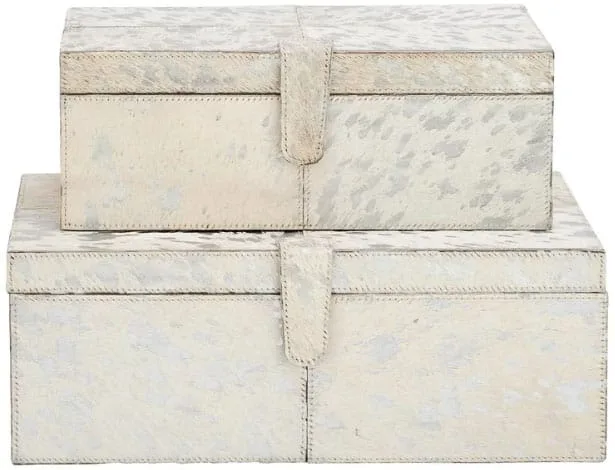 Wood Leather 2 Piece Box Set