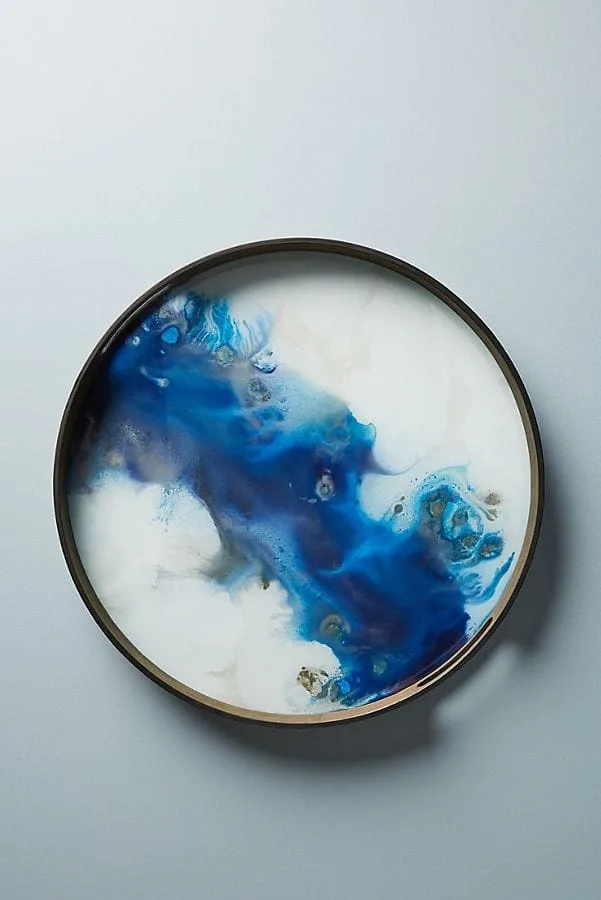 Handpainted Glass Tray