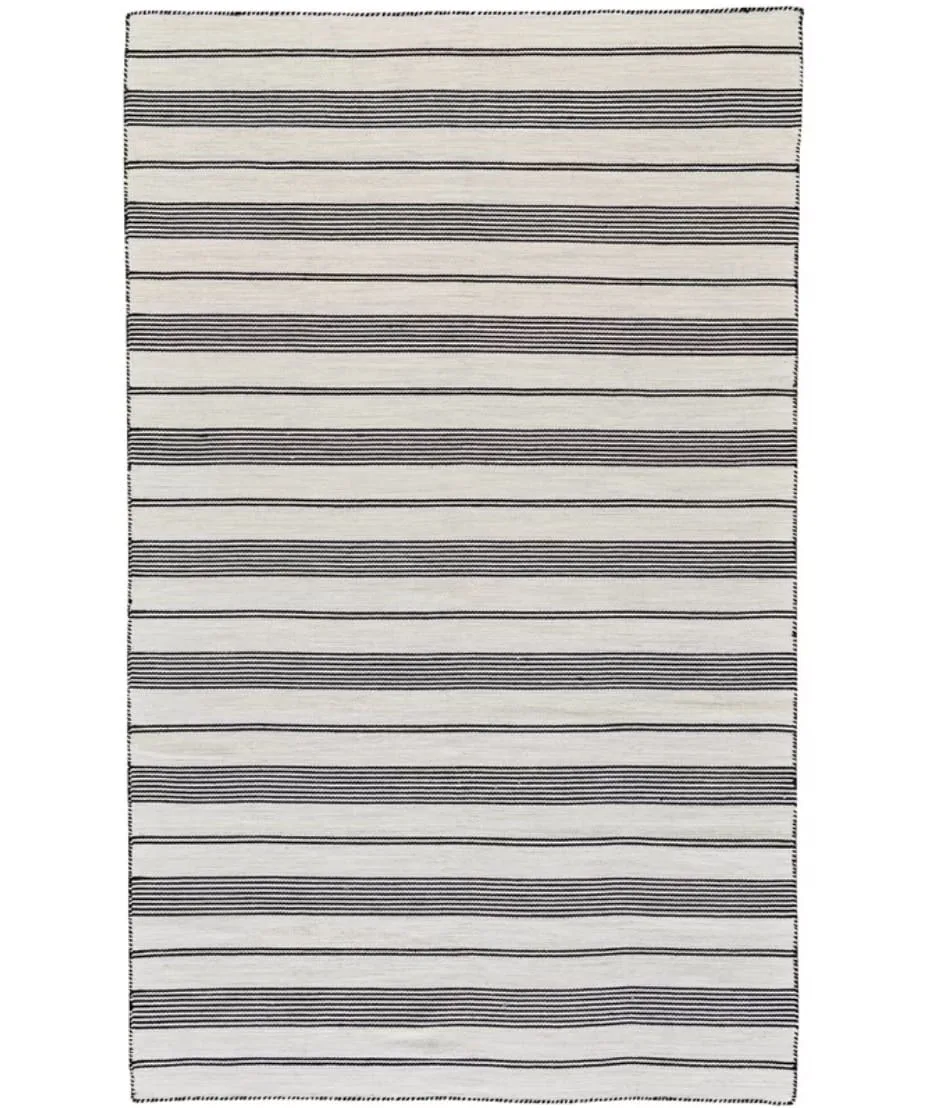 Alicea Handwoven Black Indoor/Outdoor Area Rug