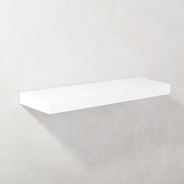 White floating shelf