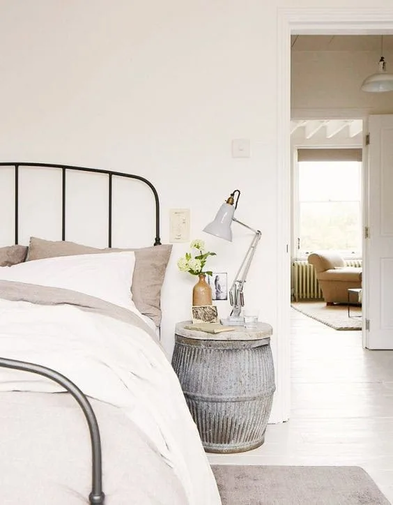 Round bedside table