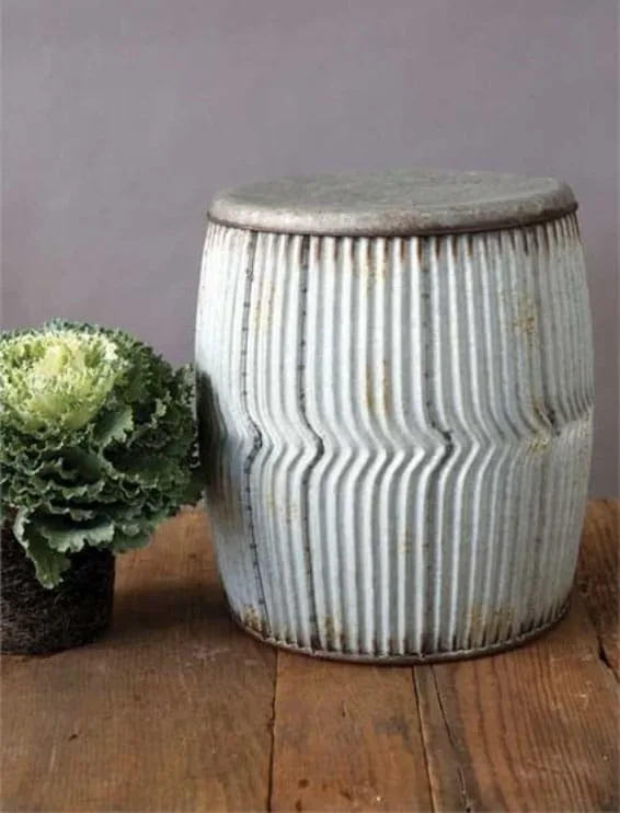 Galvanized stool