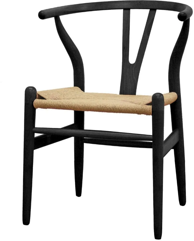 Black Wishbone Accent Chair